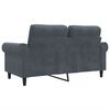 vidaXL 2-seater Sofa Dark grey Velvet (100% polyester), metal, textilene