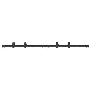 vidaXL Sliding Cabinet Door Kit 48.0 " Carbon Steel