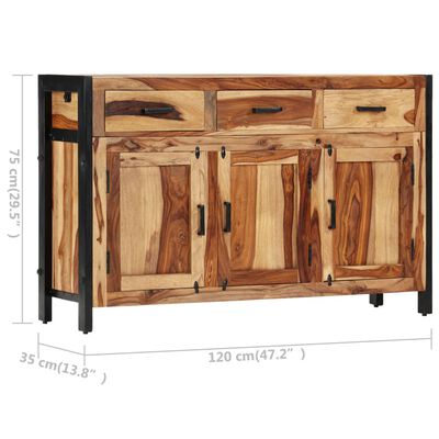 vidaXL Sideboard 47.2"x13.8"x29.5" Solid Sheesham Wood