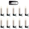 HI LED Candle Light Set of 20 White Plastic Mini Remote Control