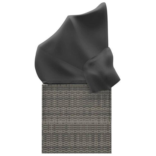 vidaXL Outdoor Lounge Bed Grey