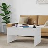 vidaXL Coffee Table White Engineered wood Medium Height-Adjustable