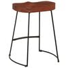 vidaXL Bar Stool Set of 2 Brown and Black