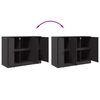 vidaXL Sideboard Black Cold-rolled steel 39 x 15.4 x 28.7 in