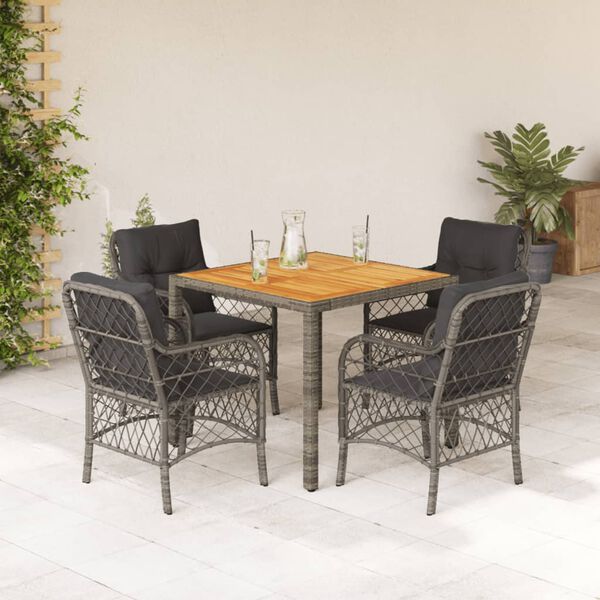 vidaXL Garden Dining Set Grey