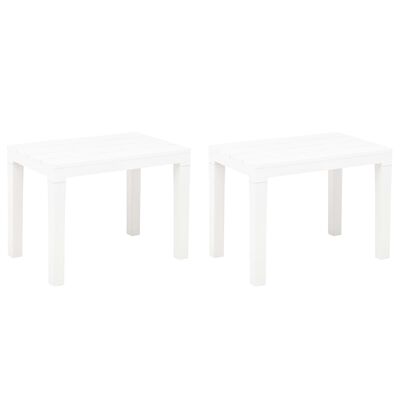 Vidaxl Garden Benches 2 Pcs White, White Plastic Garden Furniture Sets