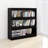vidaXL Book Cabinet Black Engineered wood Standard Book Cabinet