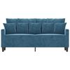 vidaXL 2-seater Sofa Blue Velvet, Metal, Foam 2-seater Appealing Design