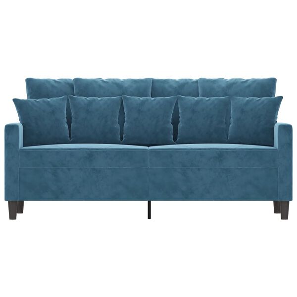 vidaXL 2-seater Sofa Blue Velvet, Metal, Foam 2-seater Appealing Design