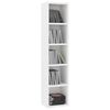 vidaXL CD Cabinet White 8.3"x6.3"x36.8" Engineered Wood