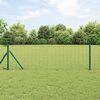 vidaXL Fence with Posts Green 2.6'x 82'Steel