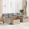 vidaXL Garden Sofa Set Beige, Light grey