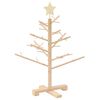 vidaXL Wooden Christmas Tree with Stand Natural 29.5" Solid pine wood