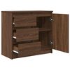 vidaXL Sideboard Brown oak Engineered wood 28.0 x 13.8 x 25.6 in