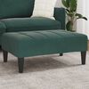 vidaXL Footstool Dark Green Velvet, Plywood, Plastic Compact Simple