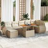 vidaXL Garden Sofa Set Beige PE rattan Standard