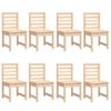 vidaXL Garden Dining Set Natural Pine Solid Pine Wood Large Durable
