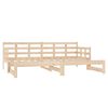 vidaXL Pull-out Day Bed Natural wood Solid Pine Wood