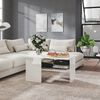 vidaXL Coffee Table Glossy White Engineered Wood Medium Coffee Table