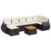 vidaXL Garden Sofa Set Black, Cream White