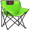 vidaXL Camping Chair Green Steel and 600D polyester with PE coating