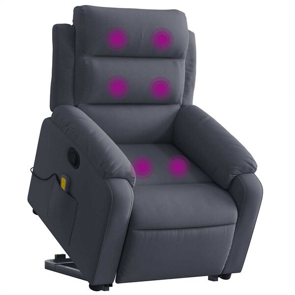 vidaXL Stand Up Massage Recliner Chair Dark gray