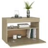 vidaXL Bedside Cabinet Set of 2 Sonoma oak Engineered wood