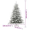 vidaXL 5.9 ft Artificial Hinged Christmas Tree Green and White PVC, PE, Iron