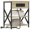 vidaXL Bedside Cabinet with Shelf Sonoma Oak 16.14 x 12.20 x 20.08 in
