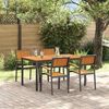 vidaXL Garden Dining Set 5 pcs Black and brown 59.1" x 35.4" x 29.5