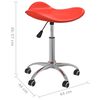 vidaXL Dining Chair Red Faux leather, chromed steel Adjustable