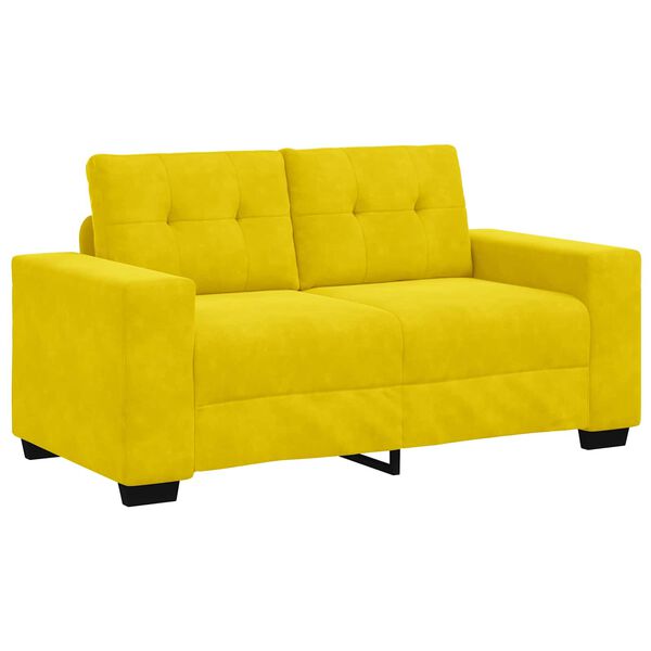 vidaXL Sofa Yellow 62.99 x 30.31 x 32.28 in Fabric