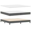 vidaXL Box Spring Bed with Mattress Dark gray 78.7&ldquo; x 78.7&rdquo; fabric