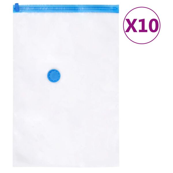 vidaXL Vacuum Travel Bag Set of 20 Transparent and Blue Plastic