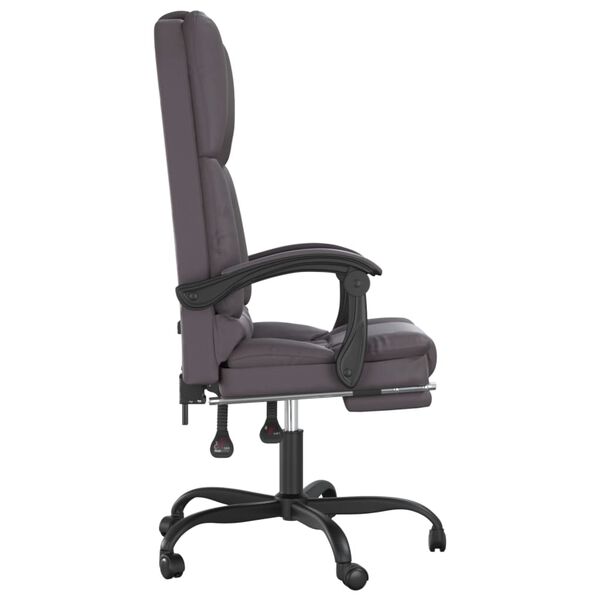 vidaXL Massage Office Chair Gray Faux leather, metal, plywood Medium