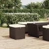 vidaXL Ottoman Set of 2 Brown and Cream White
