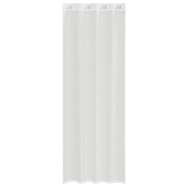 vidaXL Voile Curtains with Grommets 2 pcs White