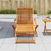 vidaXL Deck Chair Light brown Acacia wood Standard Foldable Deck Chair