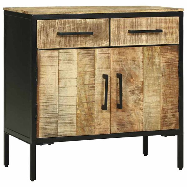 vidaXL Sideboard with Drawer 27.56 x 13.78 x 27.56 in Solid Mango wood