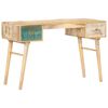 vidaXL Desk Natural wood with accent colors Solid mango wood