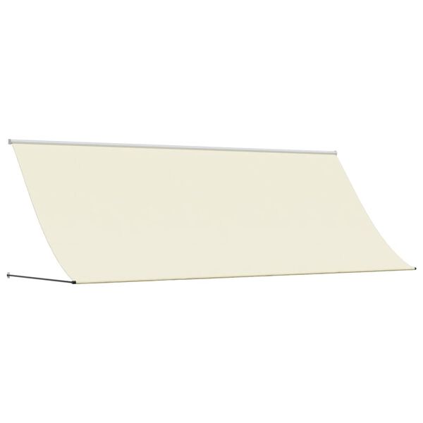 vidaXL Retractable Awning Cream 157.5"x59.1" Fabric and Steel