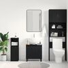 vidaXL Bathroom Sink Cabinet Black Oak 22.83 x 12.99 x 23.62 in