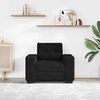 vidaXL Sofa Chair Black Velvet, Plywood, Steel, Foam Single Ergonomic
