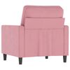vidaXL Sofa Chair Pink Velvet Single Decorative Inlays Sofa Chair