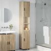 vidaXL Bathroom Cabinet with Door Sonoma Oak 11.81 x 13.78 x 75.59 in