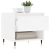 vidaXL Coffee Table Set of 2 High Gloss White Engineered Wood, Metal