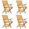 vidaXL Garden Dining Set Natural Teak Solid Teak Wood Medium Foldable
