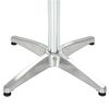 vidaXL Garden Table Silver Aluminum Medium Lightweight Garden Table