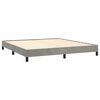 vidaXL Bed Frame Light Grey Velvet, plywood, engineered wood King