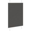 vidaXL Pleated Blind Black 100% Polyester 33.5 x 39.4 in